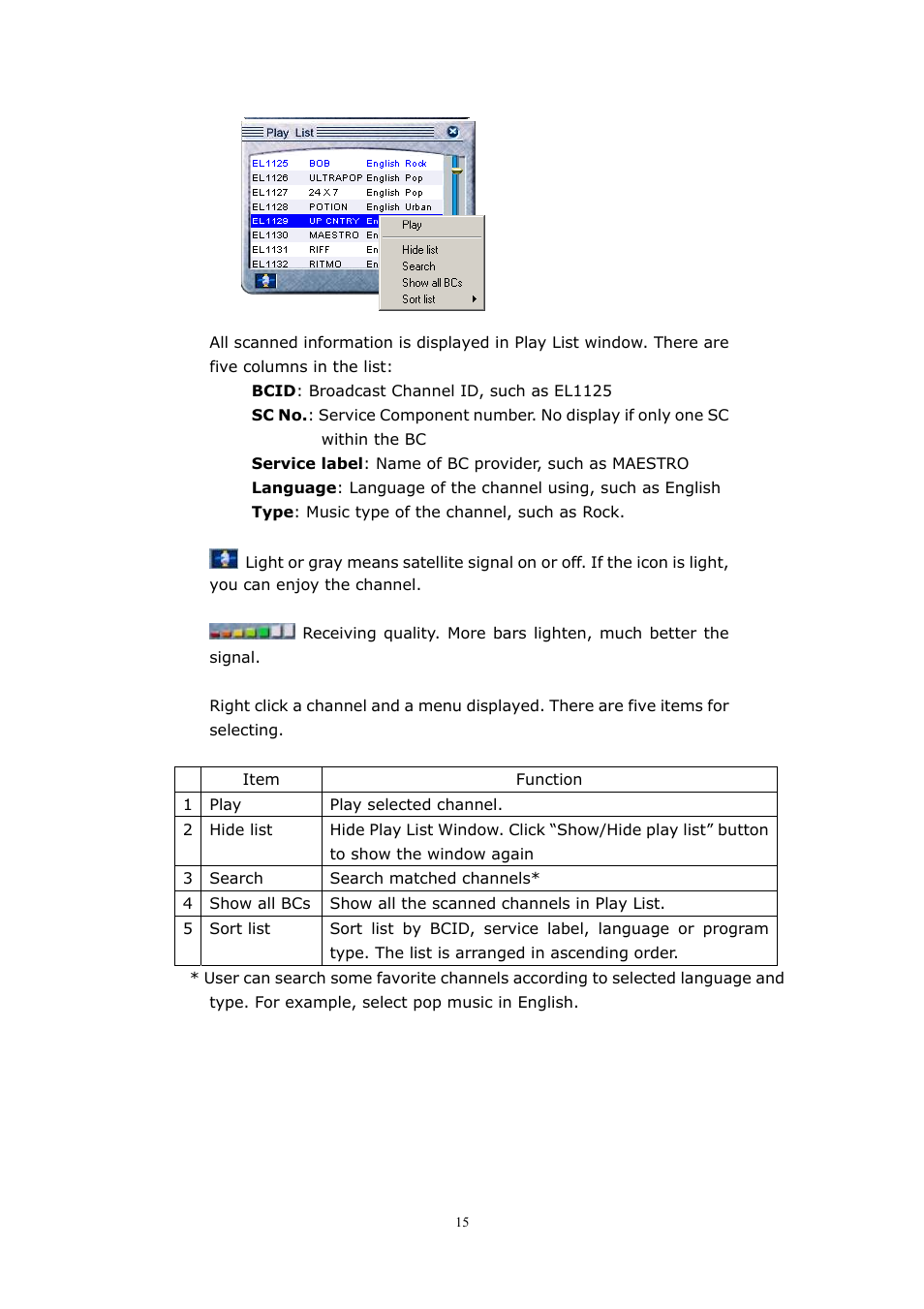 WorldSpace Radio TONGSHI User Manual | Page 15 / 24