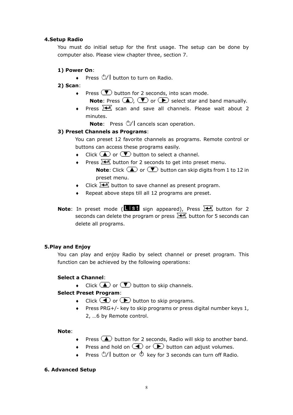 WorldSpace Radio TONGSHI User Manual | Page 8 / 24