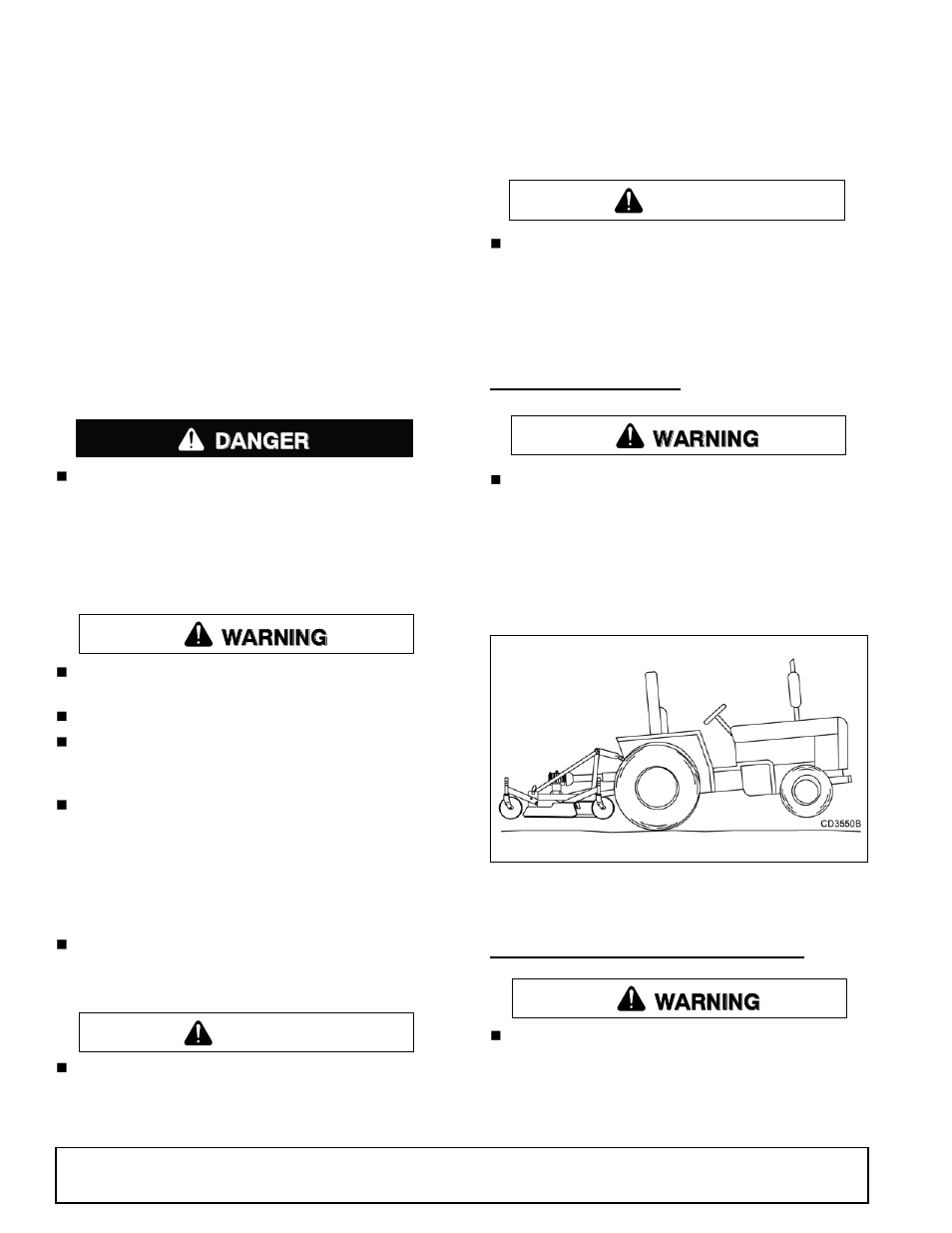 10 operation, Operation, Danger warning caution caution warning warning | Woods Equipment PRD6000 User Manual | Page 10 / 50