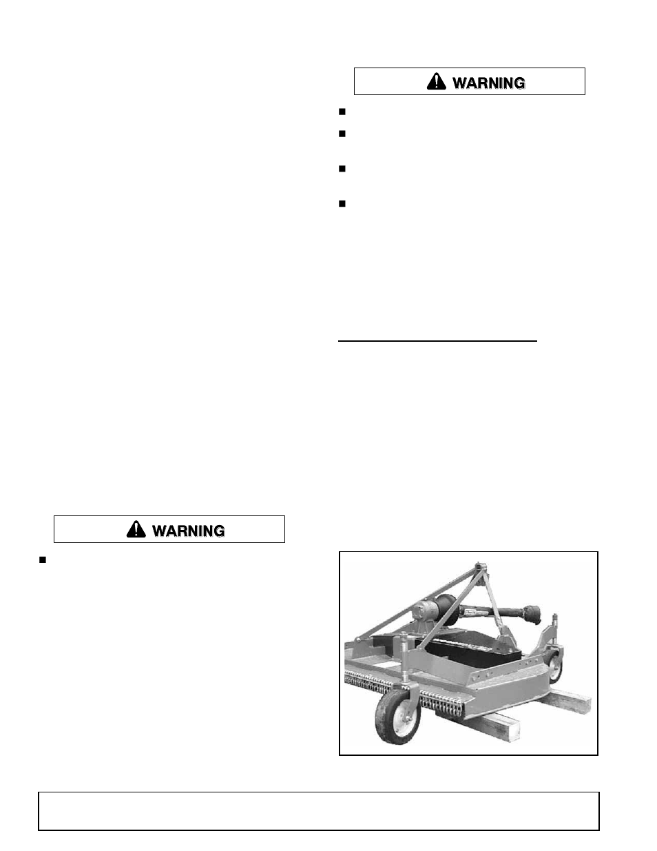 14 operation, Warning | Woods Equipment PRD6000 User Manual | Page 14 / 50