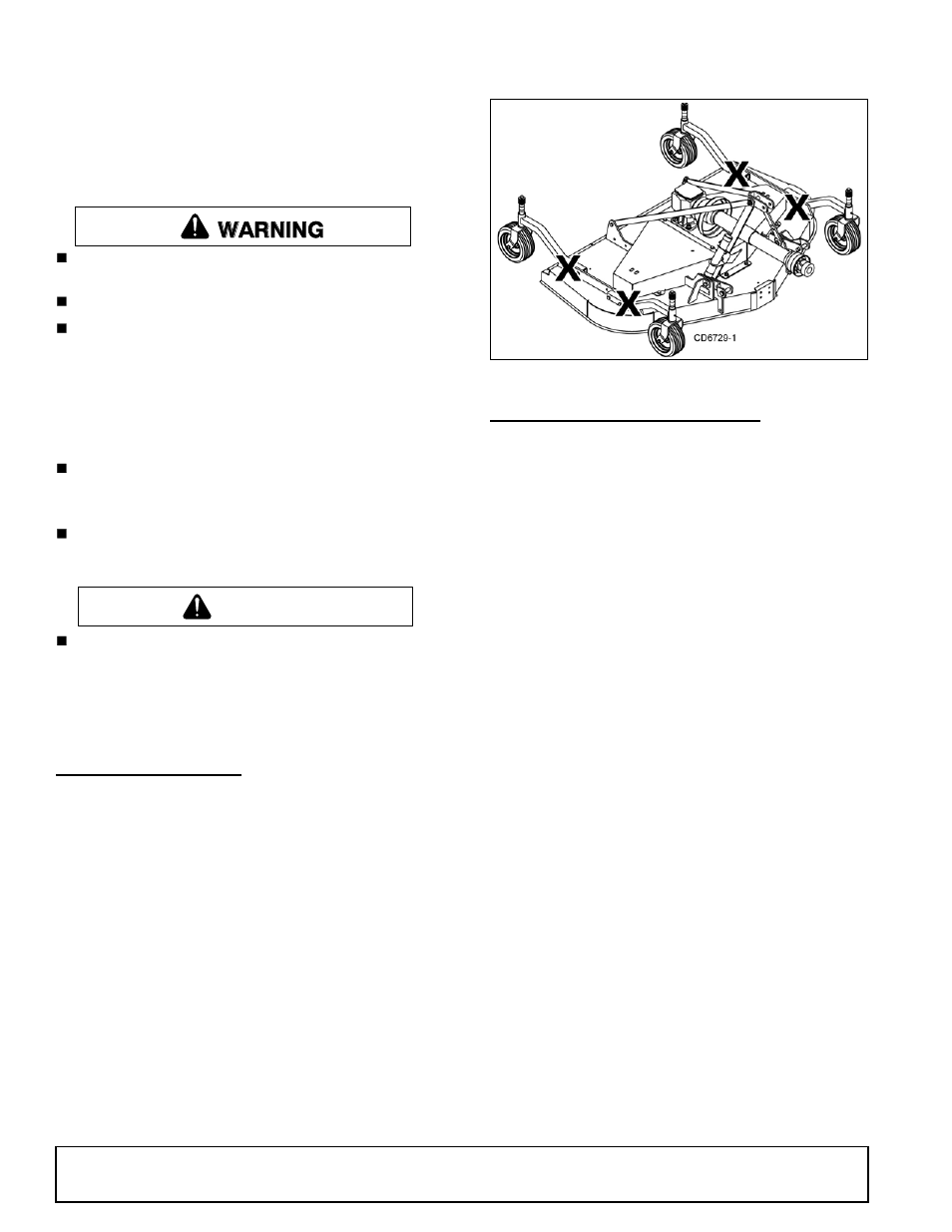 16 owner service, Owner service, Warning caution | Woods Equipment PRD6000 User Manual | Page 16 / 50