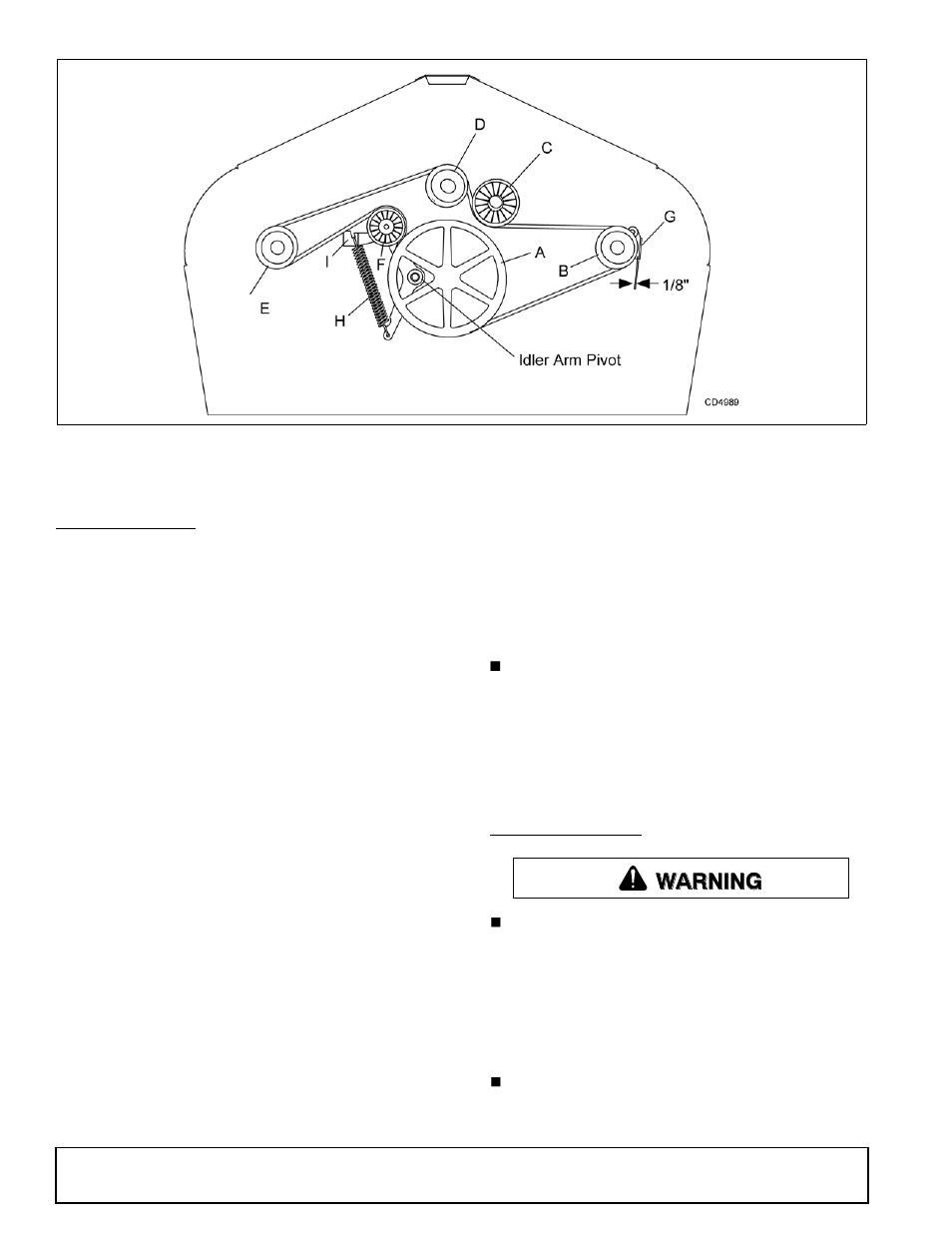 18 owner service, Important, Warning | Woods Equipment PRD6000 User Manual | Page 18 / 50