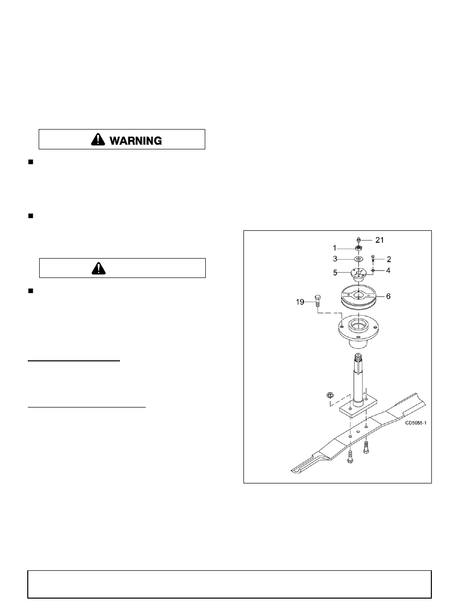 22 dealer service, Dealer service, Warning caution | Woods Equipment PRD6000 User Manual | Page 22 / 50