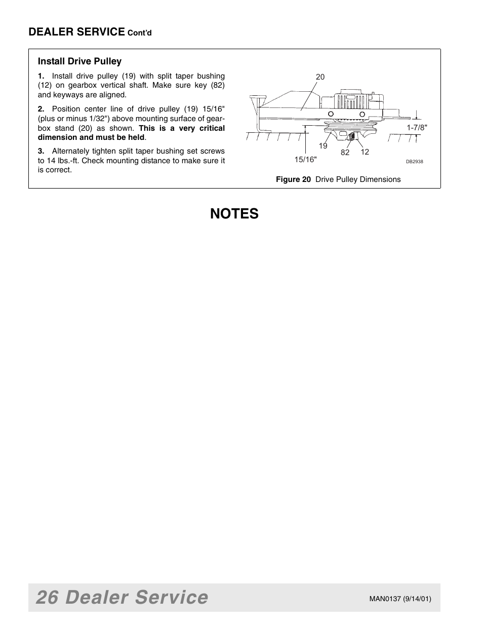 26 dealer service, Dealer service | Woods Equipment 7000 User Manual | Page 28 / 50