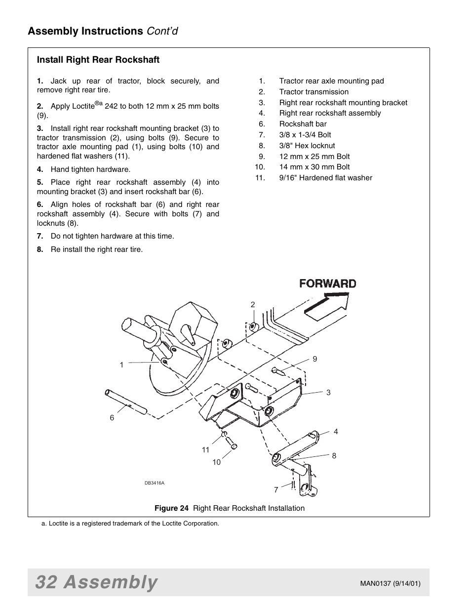 32 assembly, Cont’d, Assembly instructions | Woods Equipment 7000 User Manual | Page 34 / 50
