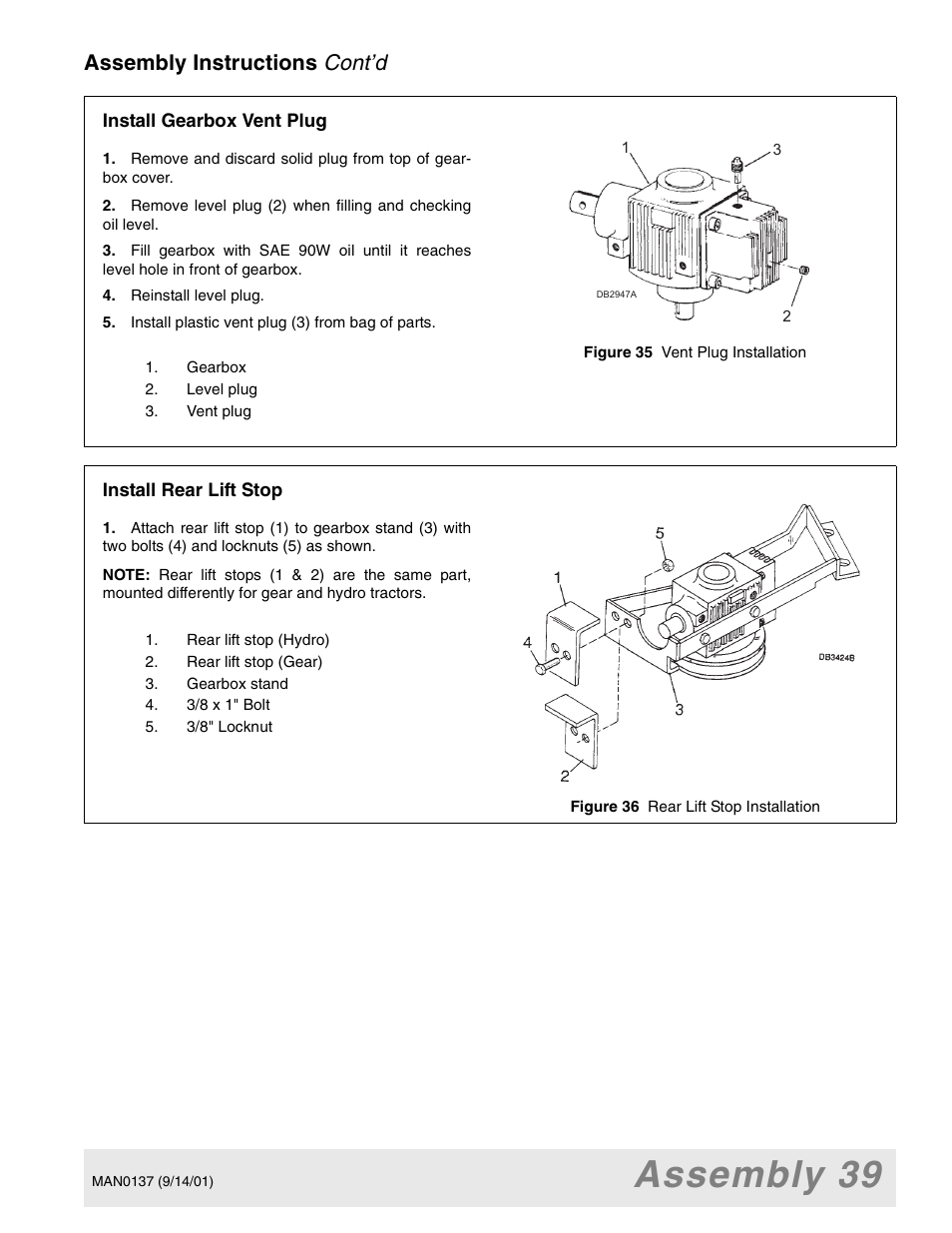 Assembly 39, Cont’d, Assembly instructions | Woods Equipment 7000 User Manual | Page 41 / 50