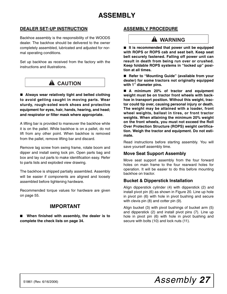 Assembly 27, Assembly | Woods Equipment 1050 User Manual | Page 27 / 60