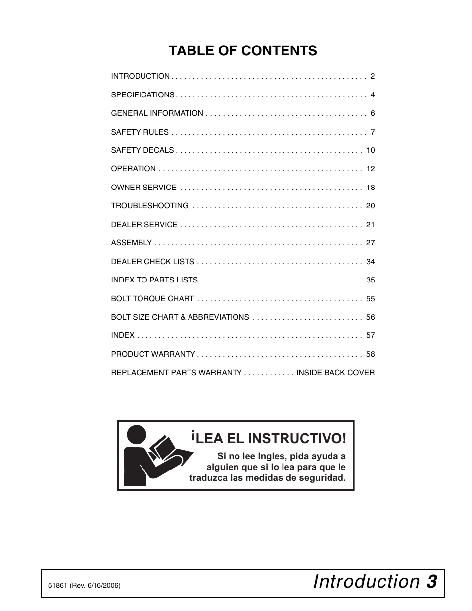 Woods Equipment 1050 User Manual | Page 3 / 60