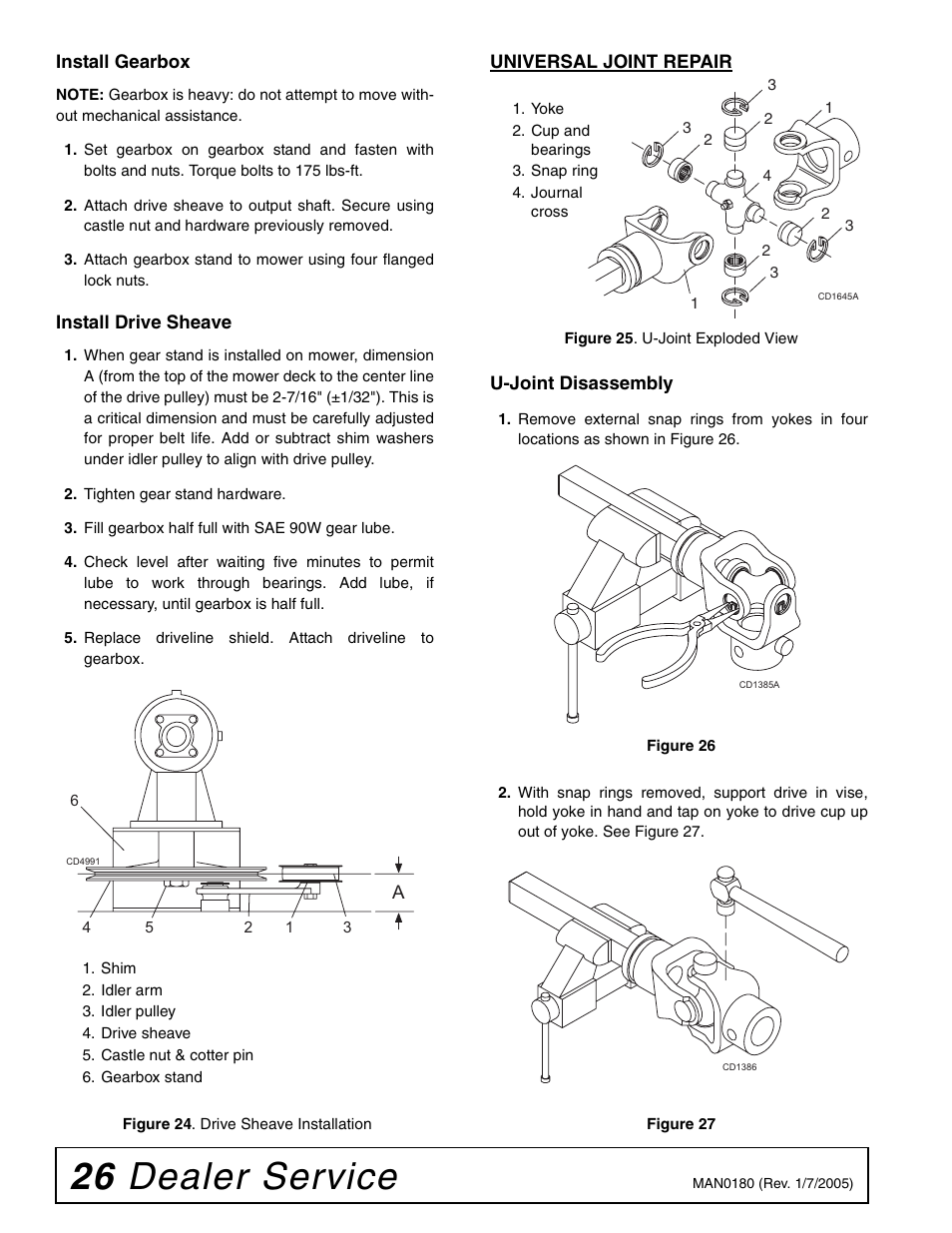 26 dealer service | Woods Equipment RD6000-2 User Manual | Page 28 / 48