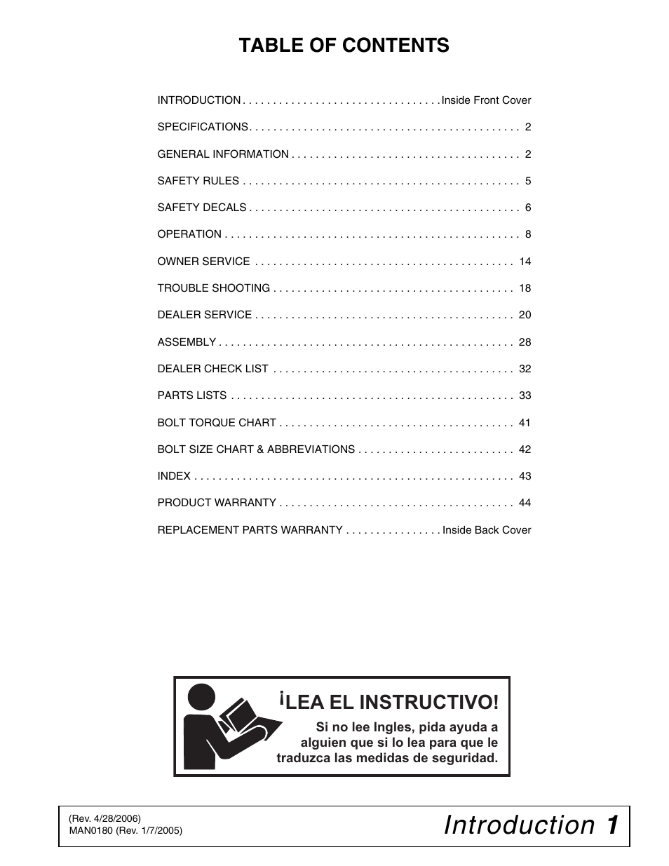 Woods Equipment RD6000-2 User Manual | Page 3 / 48