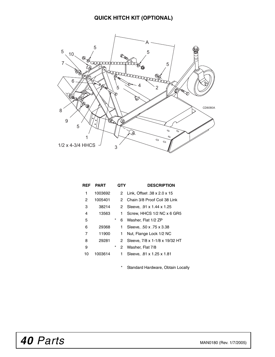 40 parts | Woods Equipment RD6000-2 User Manual | Page 42 / 48