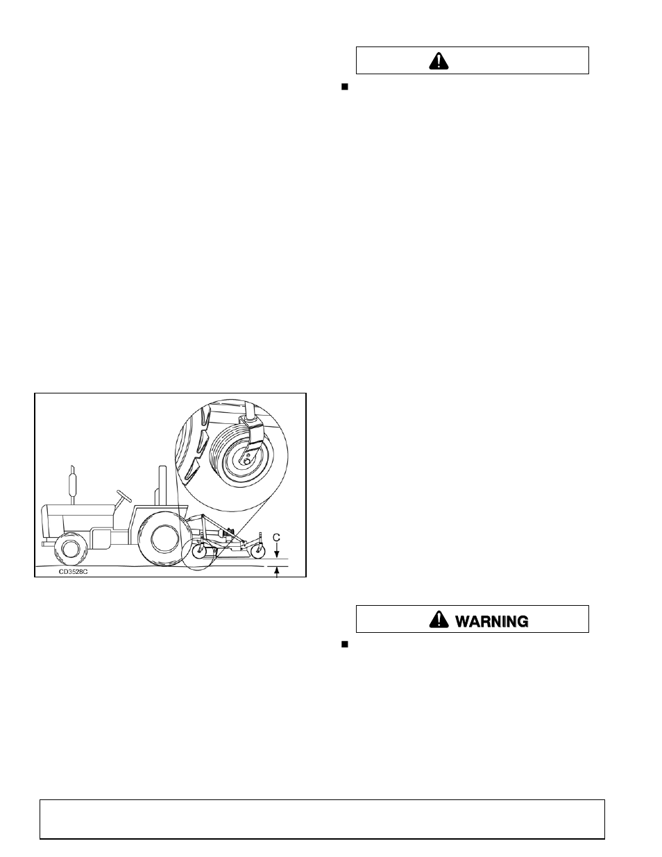12 operation, Important, Caution warning | Woods Equipment RD72 User Manual | Page 12 / 48