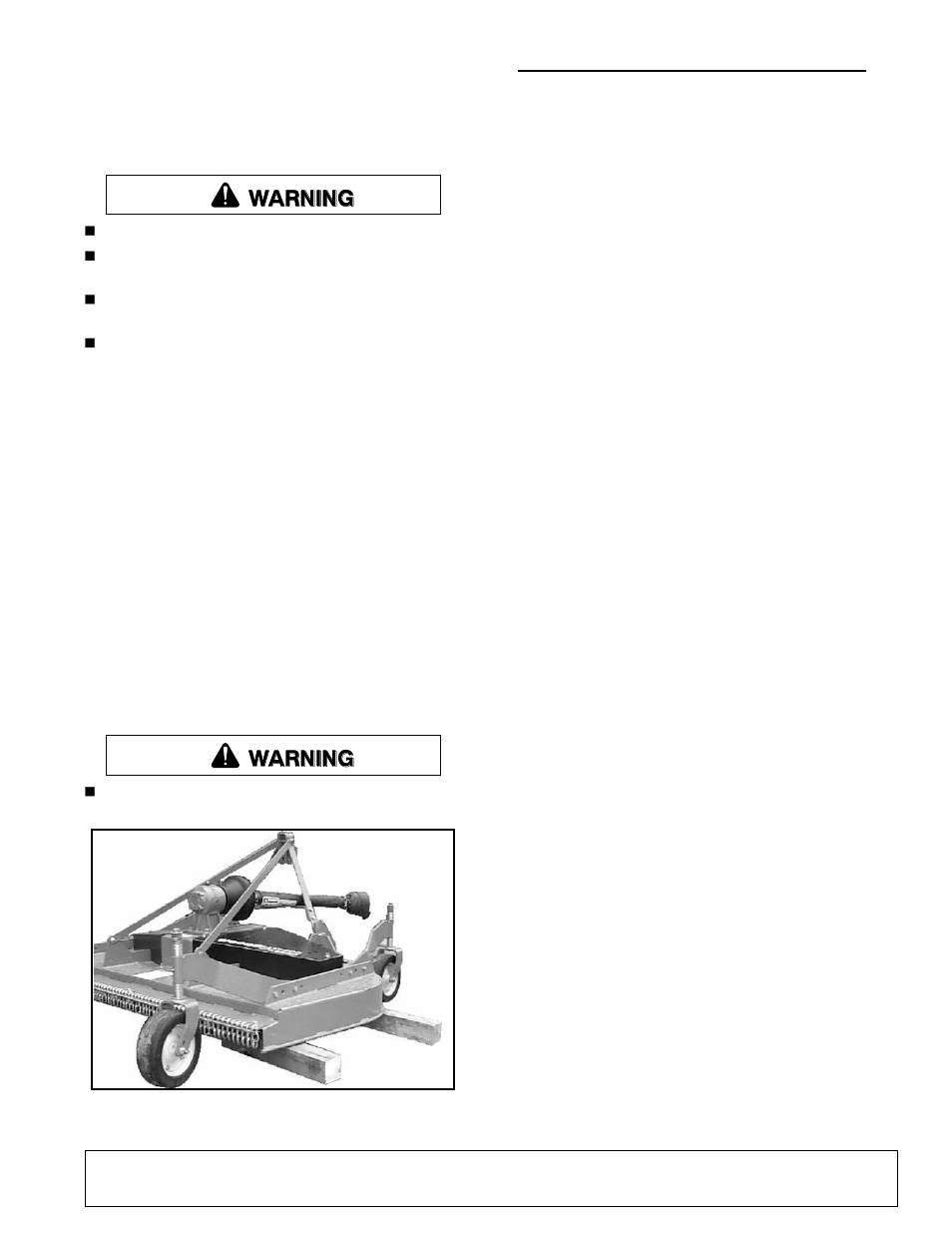 Operation 13, Warning | Woods Equipment RD72 User Manual | Page 13 / 48