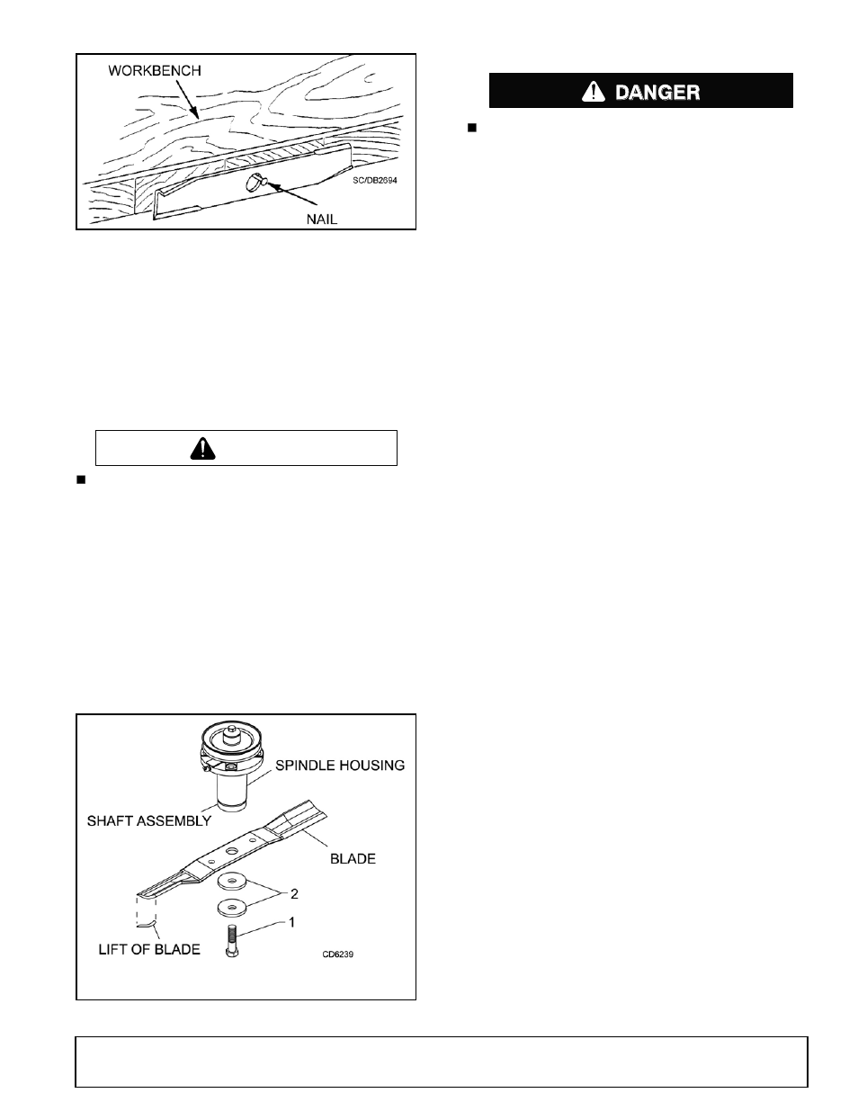 Owner service 17, Important, Caution | Danger | Woods Equipment RD72 User Manual | Page 17 / 48