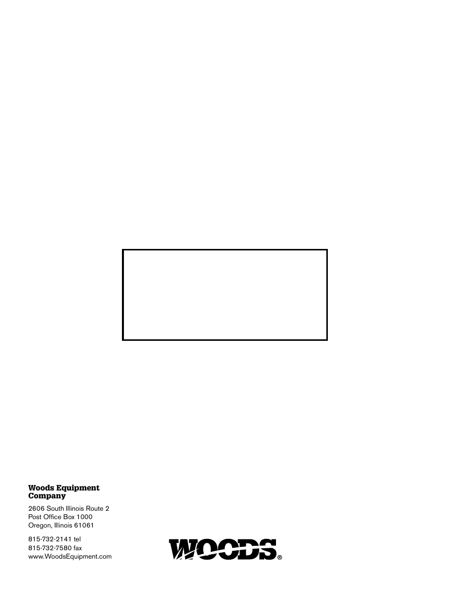 Man0260, Part no | Woods Equipment RD72 User Manual | Page 48 / 48