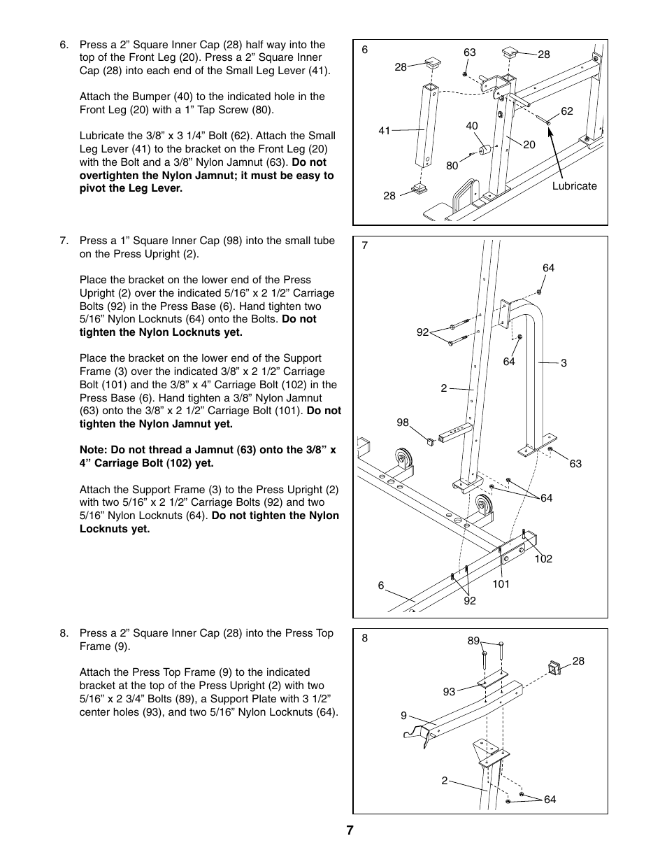 Weider 9940 User Manual | Page 7 / 33