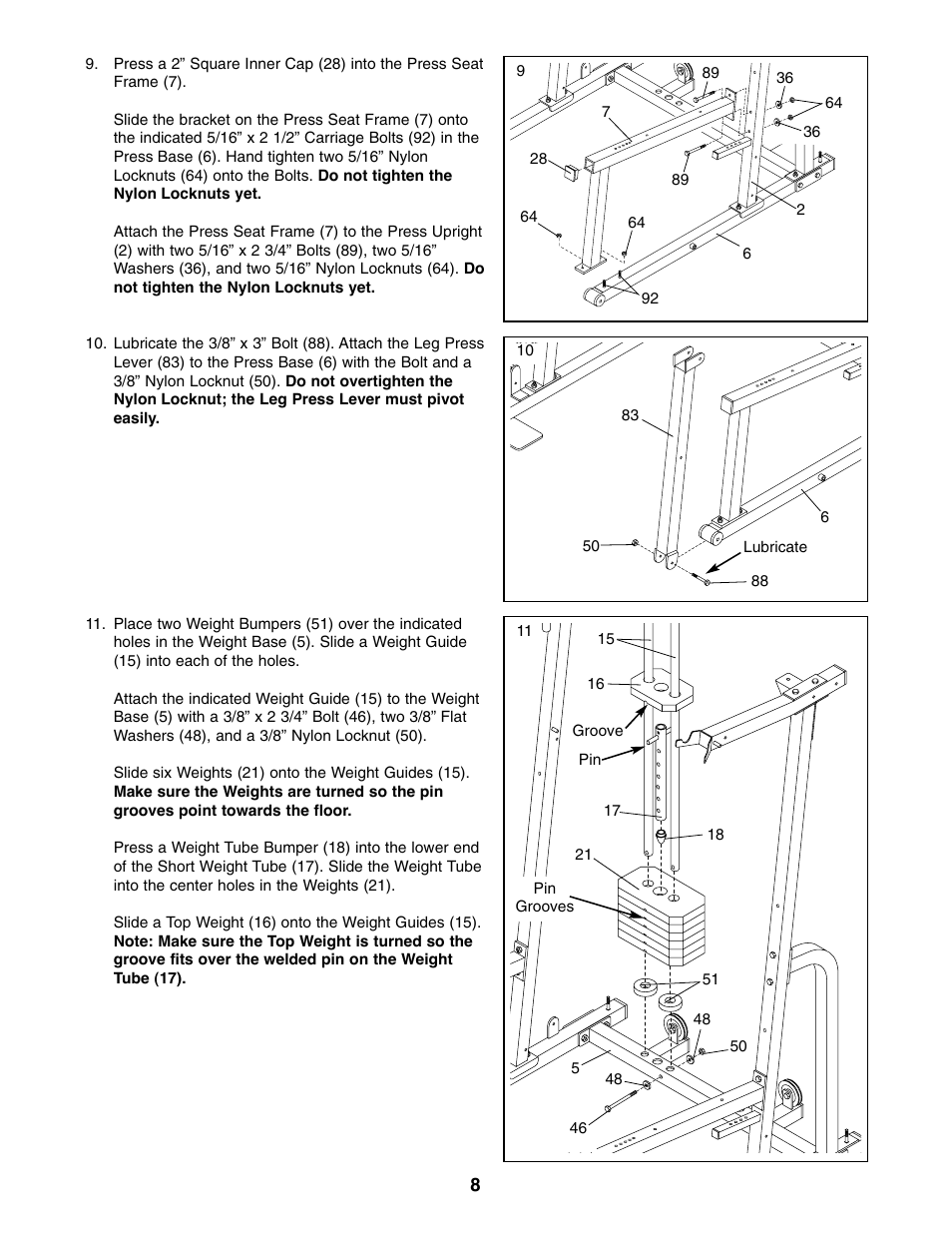 Weider 9940 User Manual | Page 8 / 33