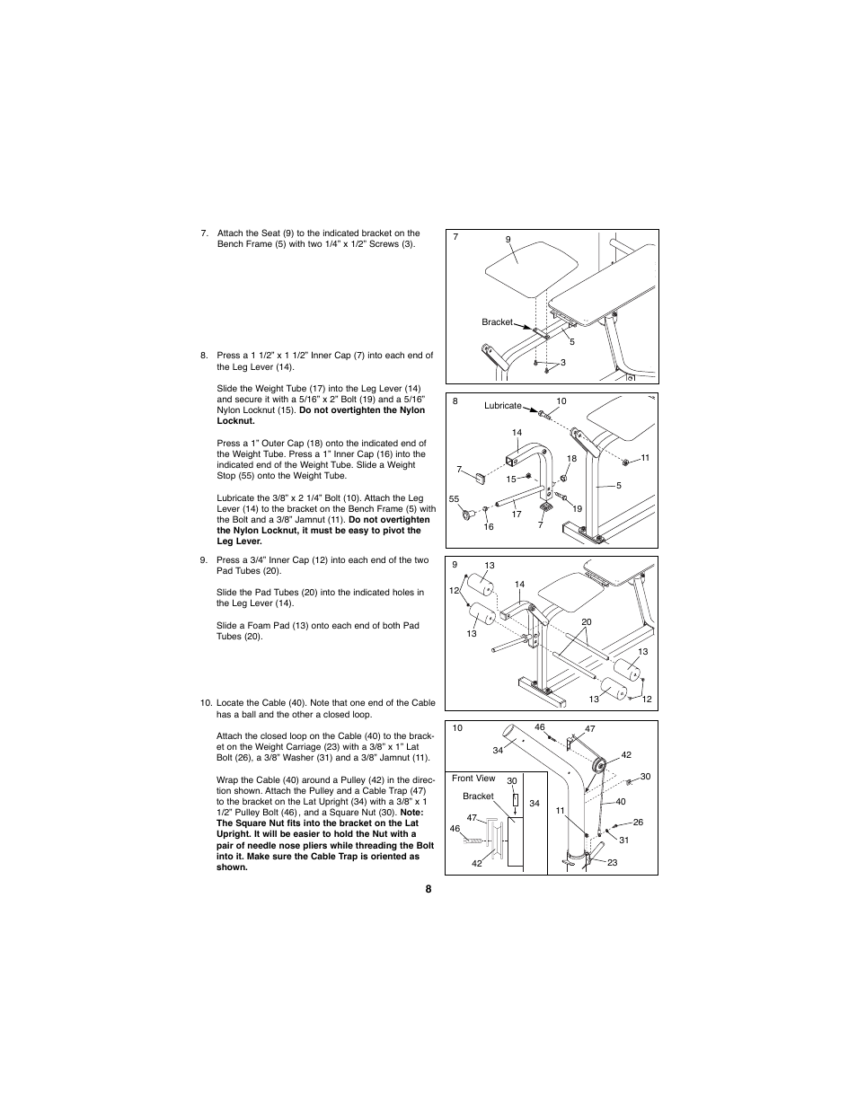 Weider WEBE11880 User Manual | Page 8 / 15