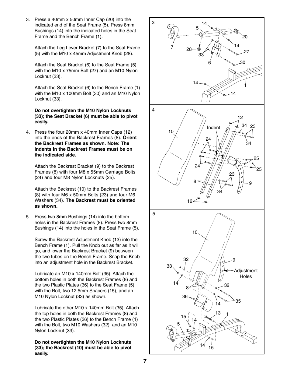 Weider Pro XT 10 User Manual | Page 7 / 16
