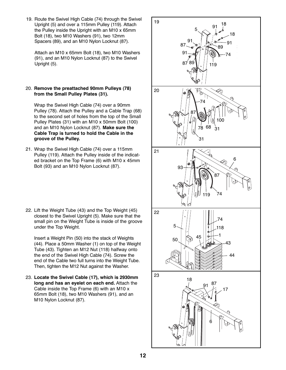 Weider WESY39523 User Manual | Page 12 / 35