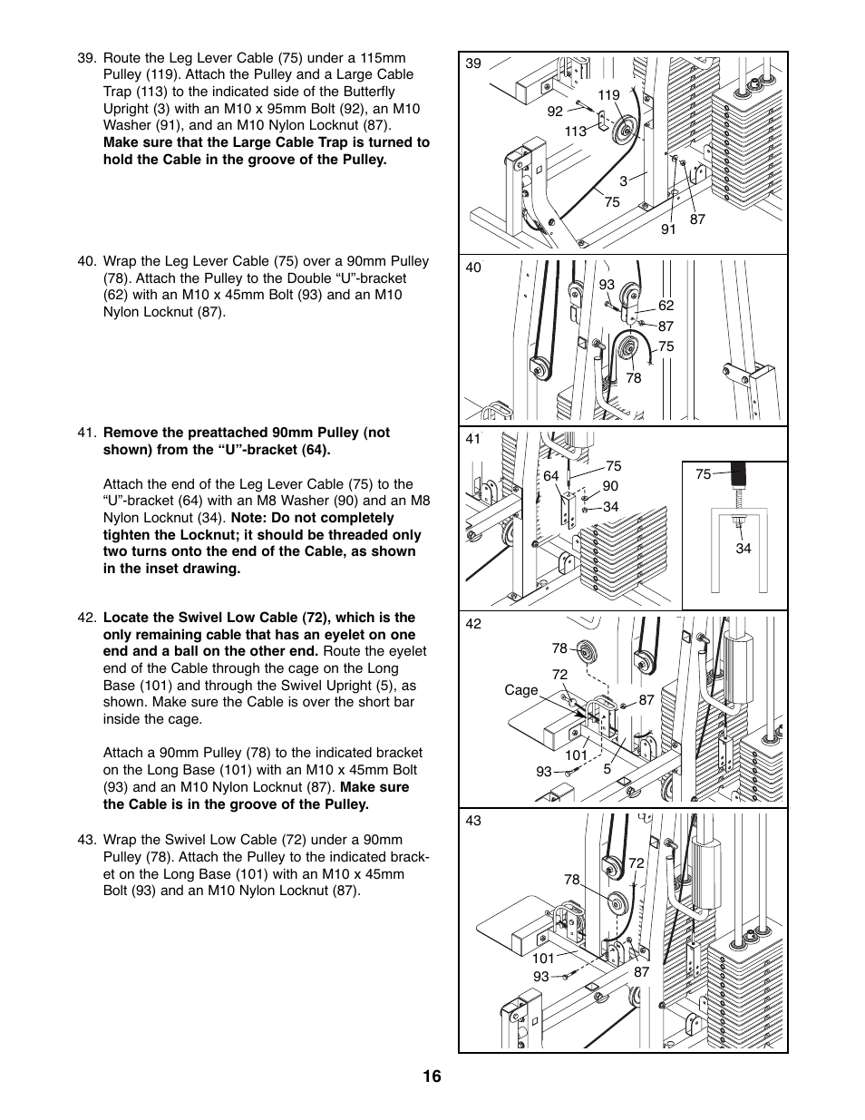 Weider WESY39523 User Manual | Page 16 / 35