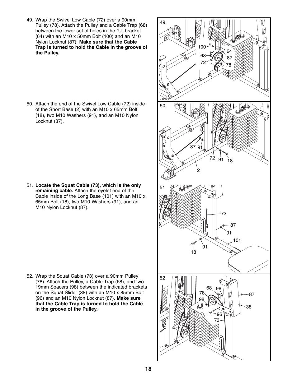 Weider WESY39523 User Manual | Page 18 / 35