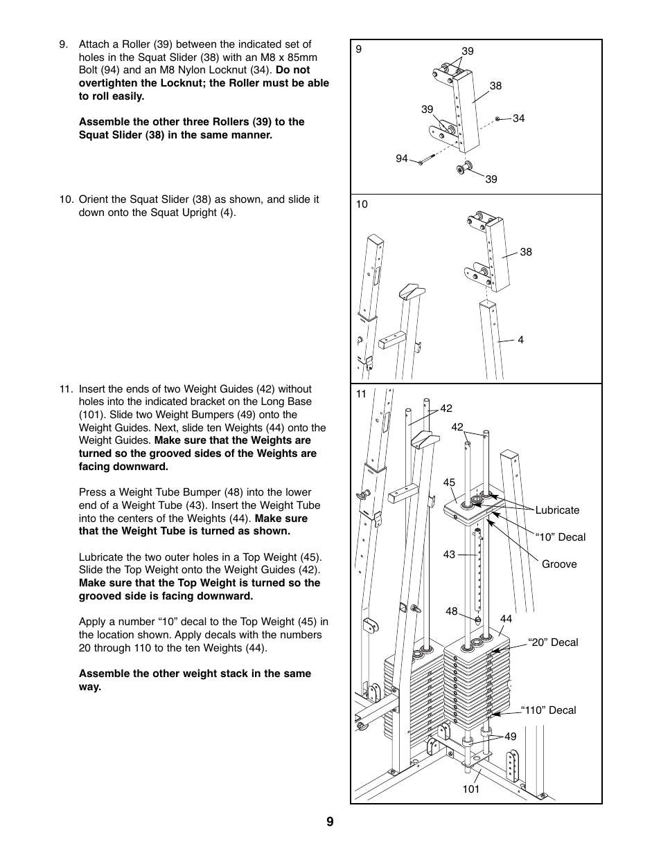 Weider WESY39523 User Manual | Page 9 / 35