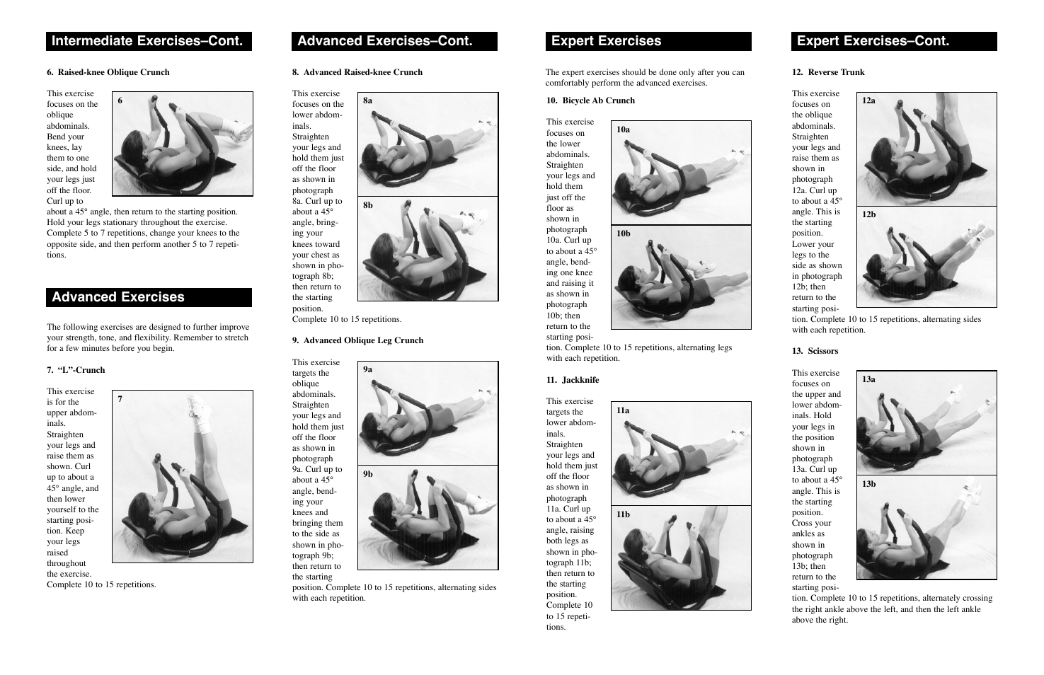 Expert exercises expert exercisesðcont | Weider WEMC20063 User Manual | Page 4 / 4