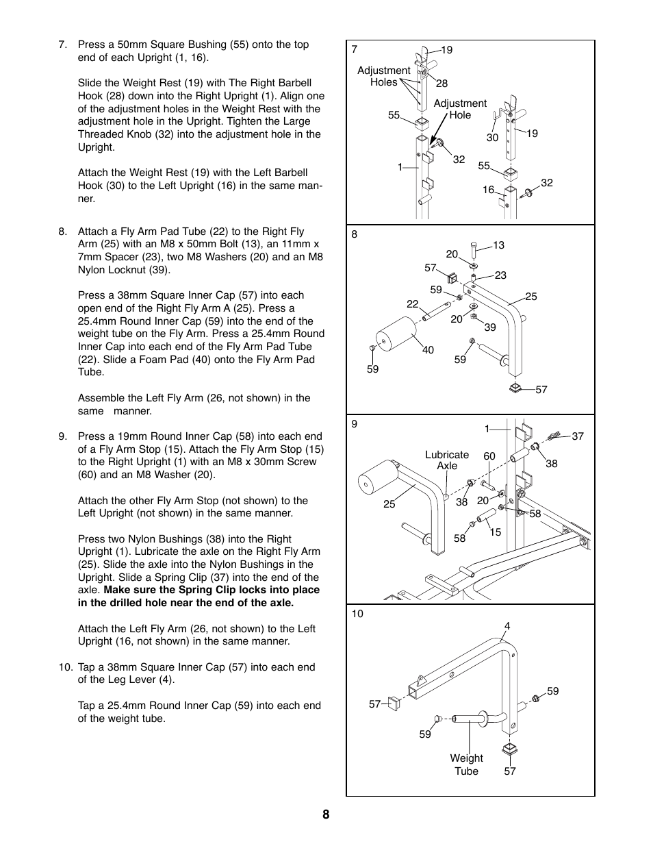 Weider 148 User Manual | Page 8 / 20