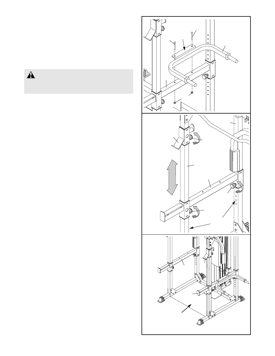 Warning | Weider C670 User Manual | Page 21 / 34