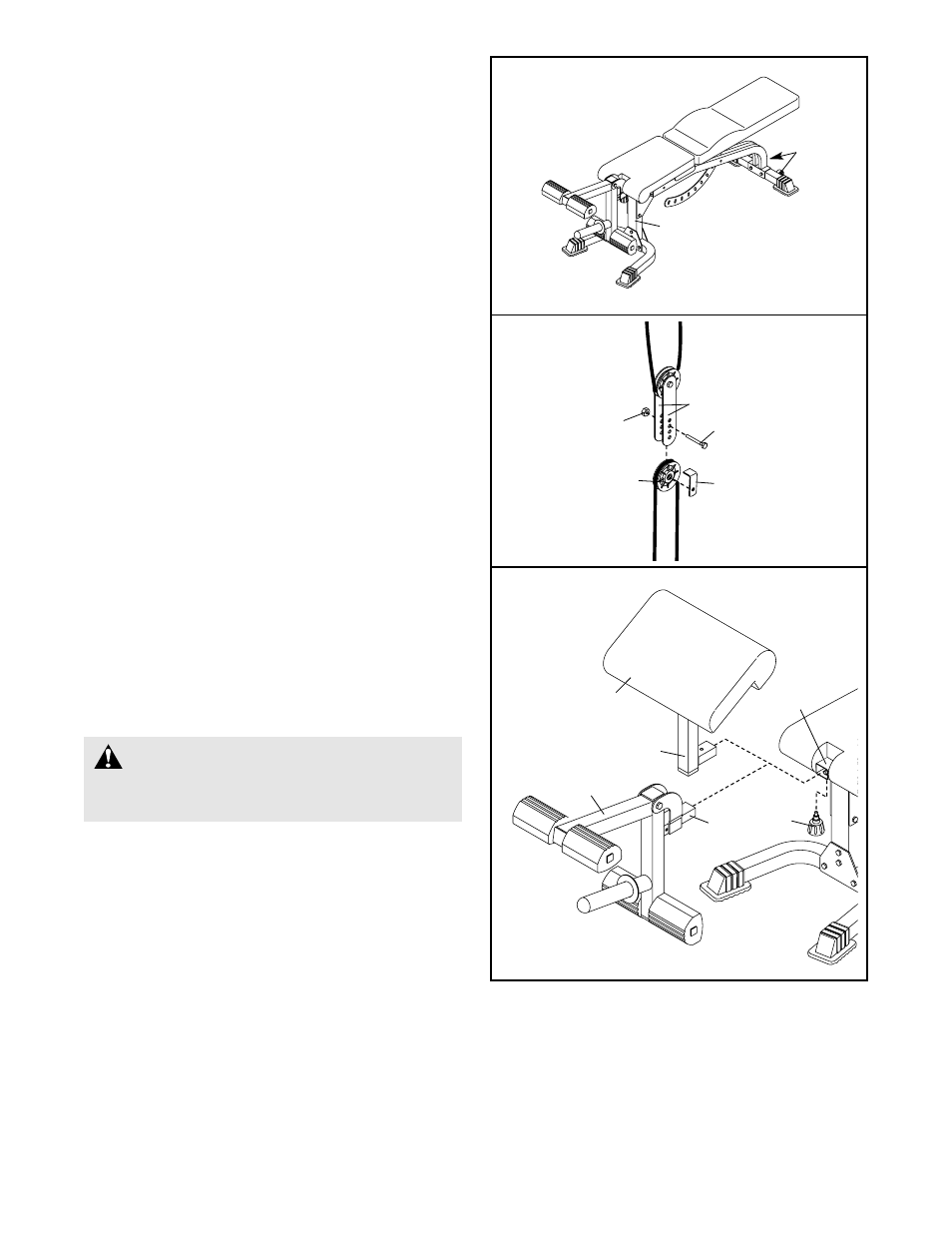 Warning | Weider C670 User Manual | Page 22 / 34