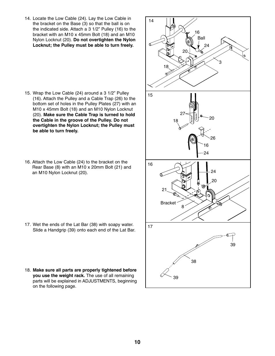 Weider WEBE19510 User Manual | Page 10 / 20