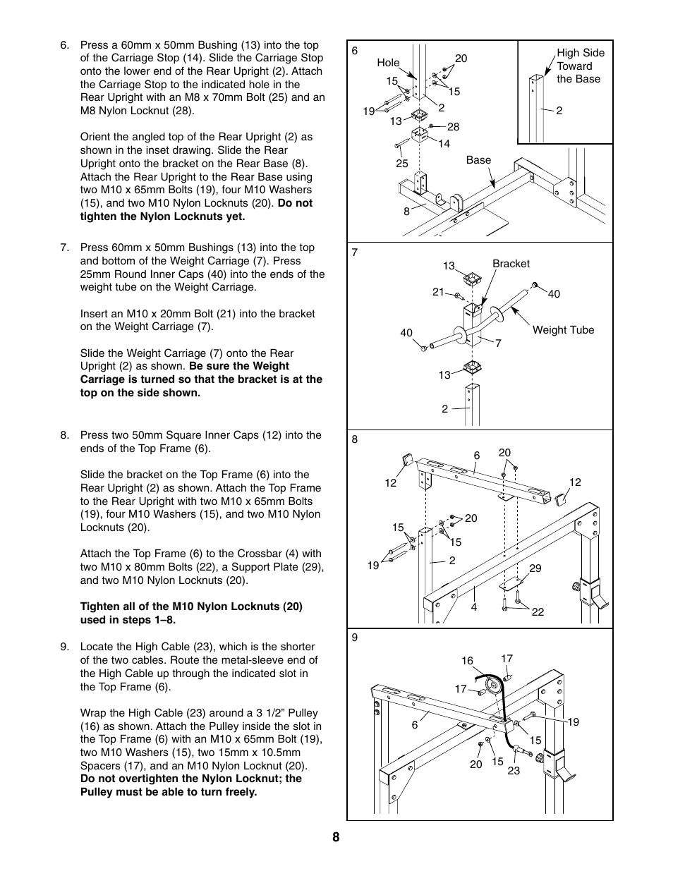 Weider WEBE19510 User Manual | Page 8 / 20