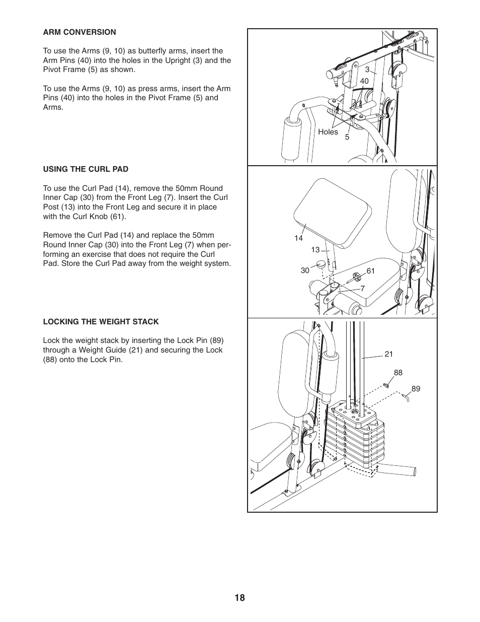 Weider WESY19740 User Manual | Page 18 / 28