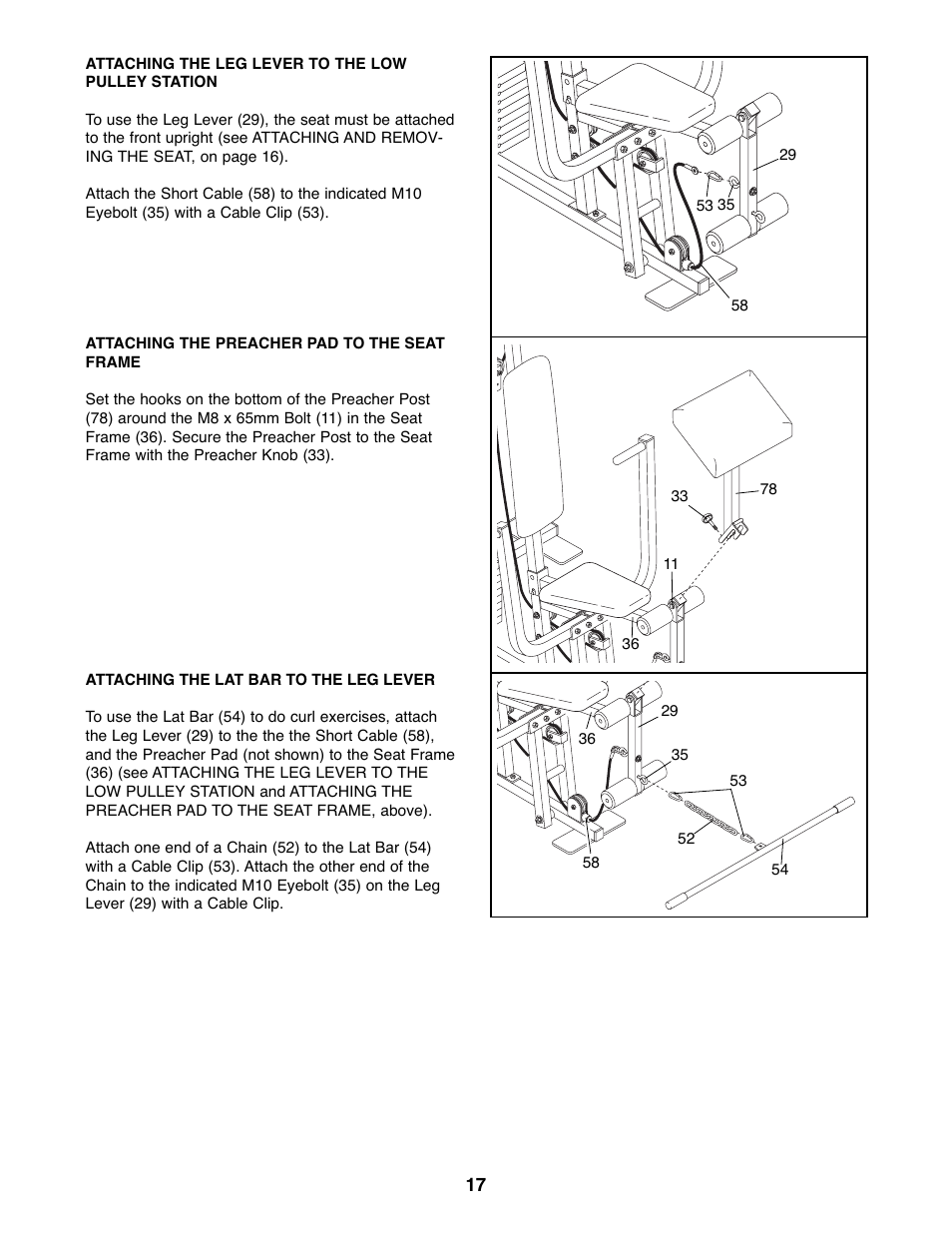 Weider WESY19511 User Manual | Page 17 / 28