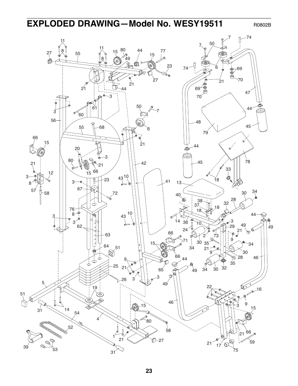 Weider WESY19511 User Manual | Page 23 / 28