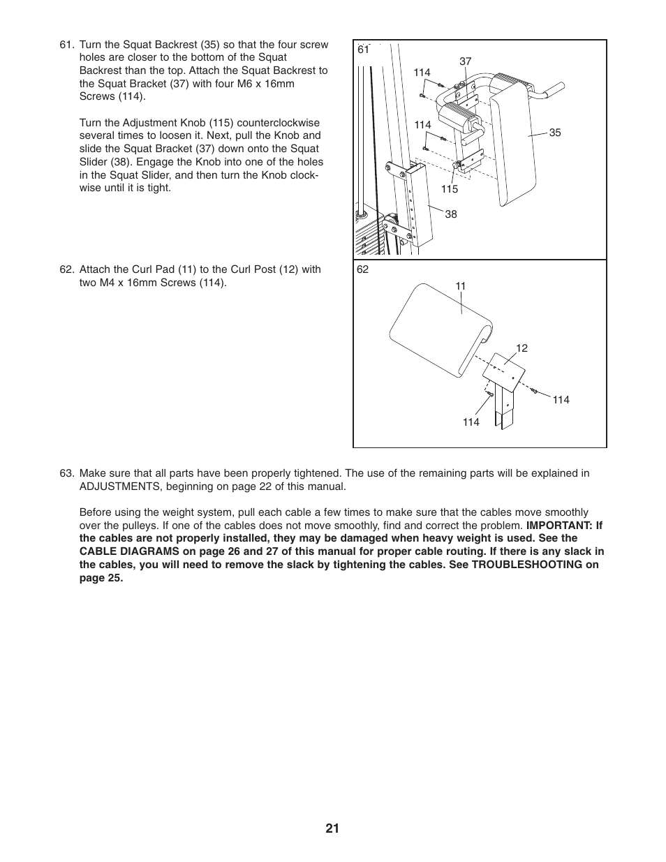 Weider Pro 4850 831.153932 User Manual | Page 21 / 33