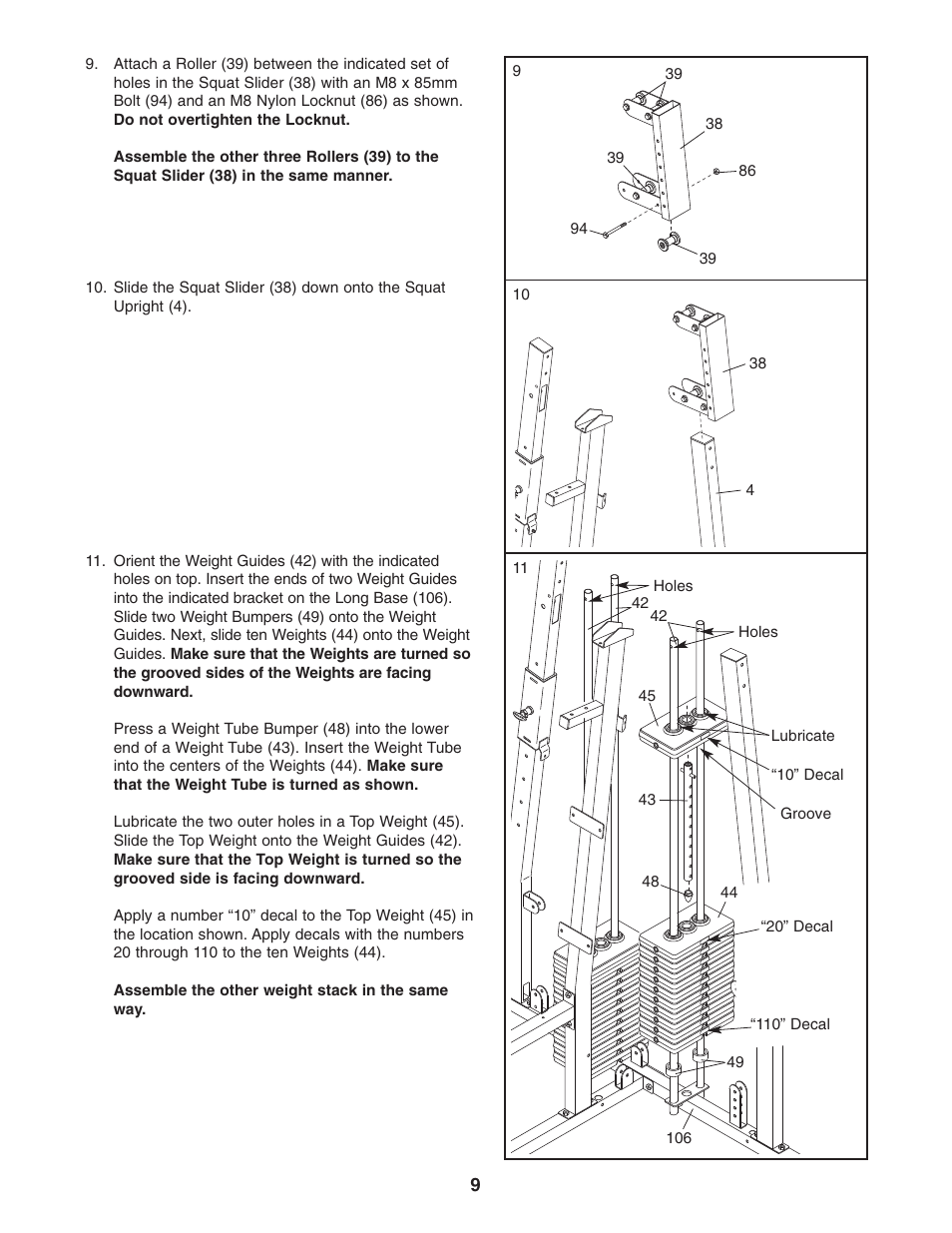 Weider Pro 4850 831.153932 User Manual | Page 9 / 33