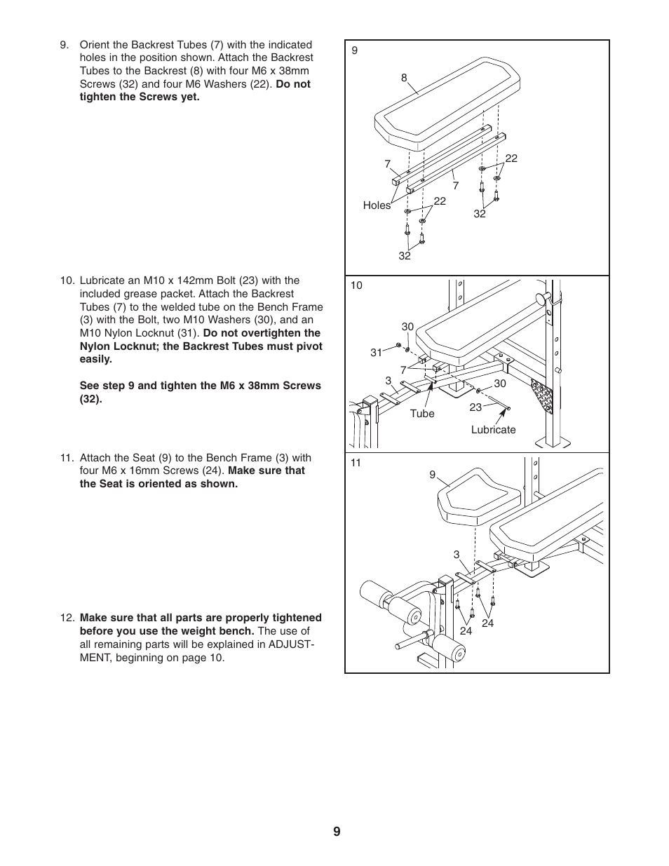 Weider PRO 250 831.15707.0 User Manual | Page 9 / 16