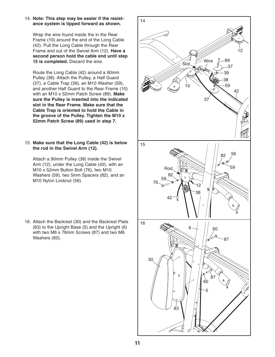 Weider WESY2966.0 User Manual | Page 11 / 20