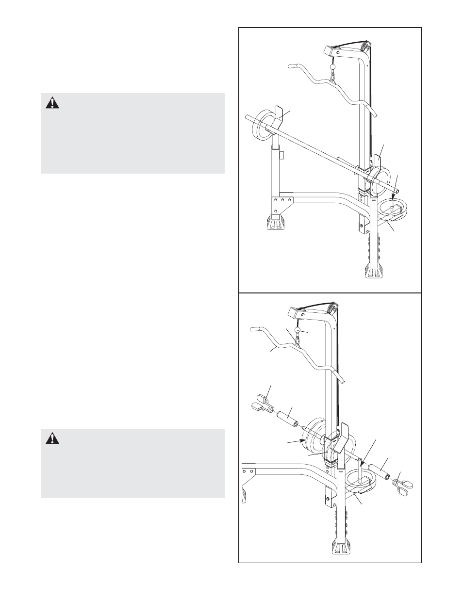 Warning | Weider WEBE12622 User Manual | Page 13 / 19