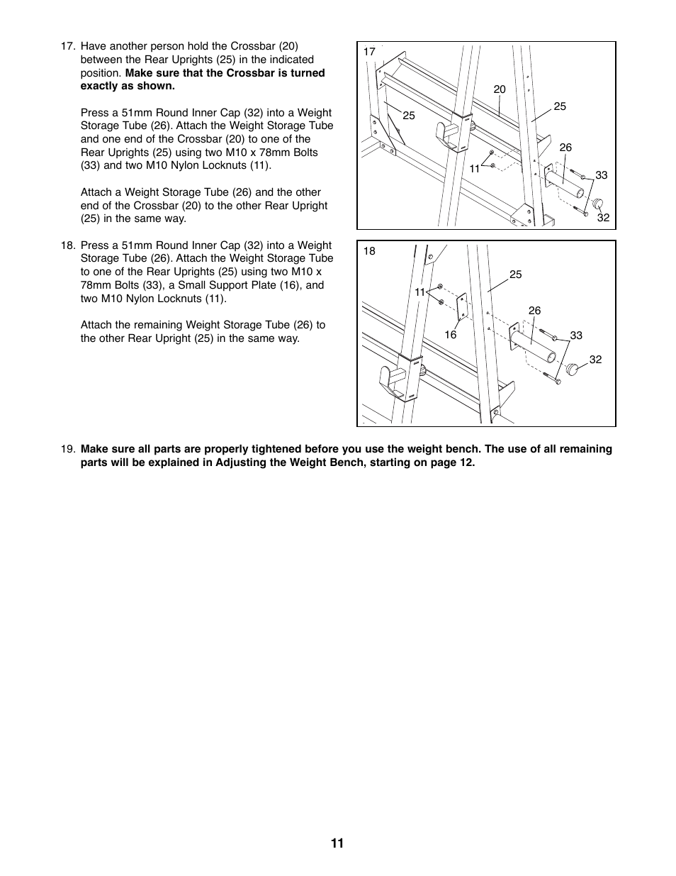 Weider WEBE19200 User Manual | Page 11 / 19