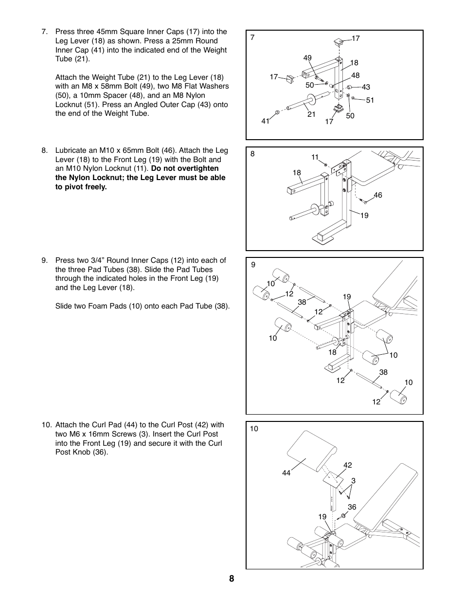 Weider WEBE19200 User Manual | Page 8 / 19