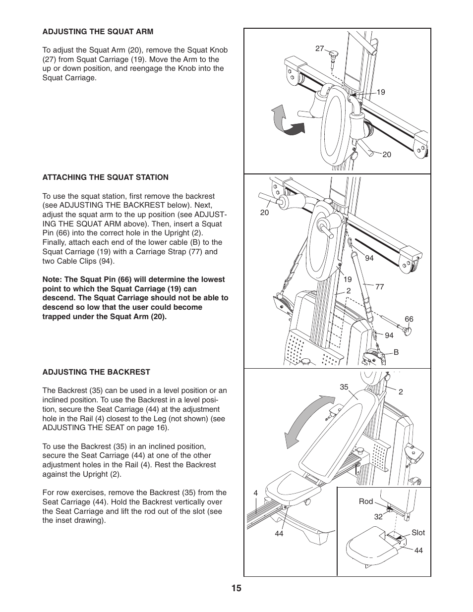 Weider 831.153971 User Manual | Page 15 / 28