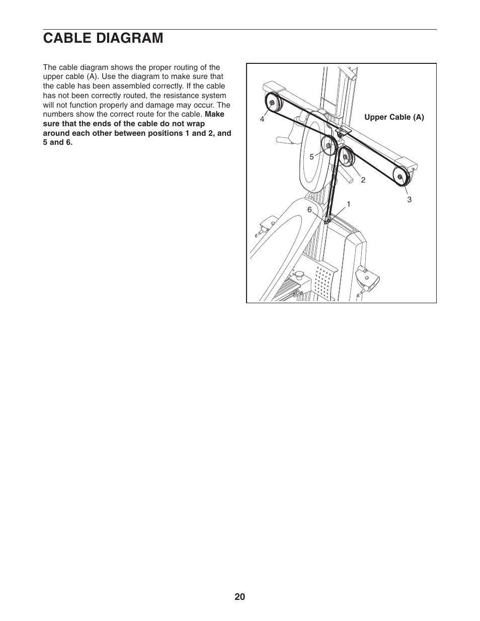 Cable diagram | Weider 831.153971 User Manual | Page 20 / 28