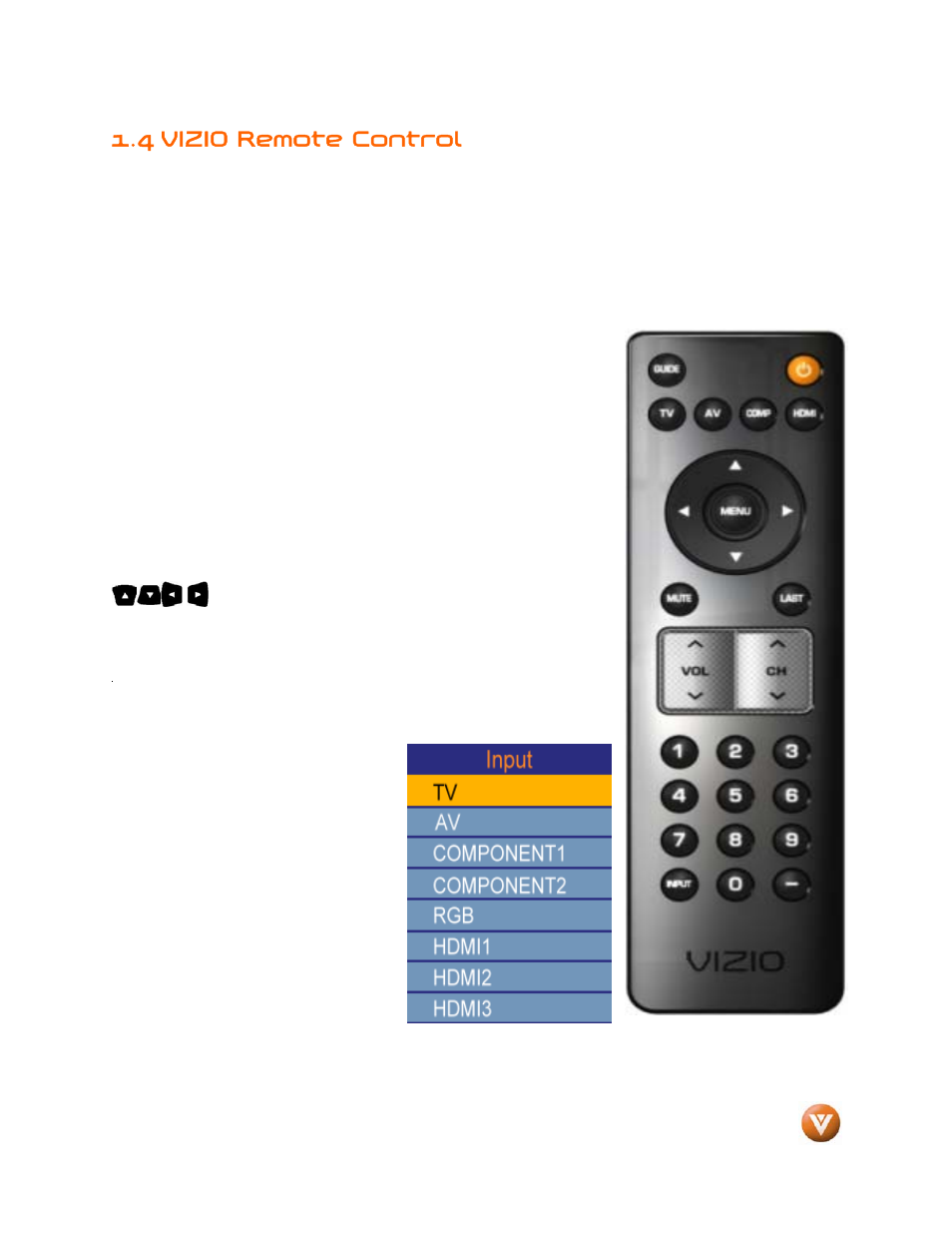 4 vizio remote control | Weider LCD VW46L User Manual | Page 11 / 75