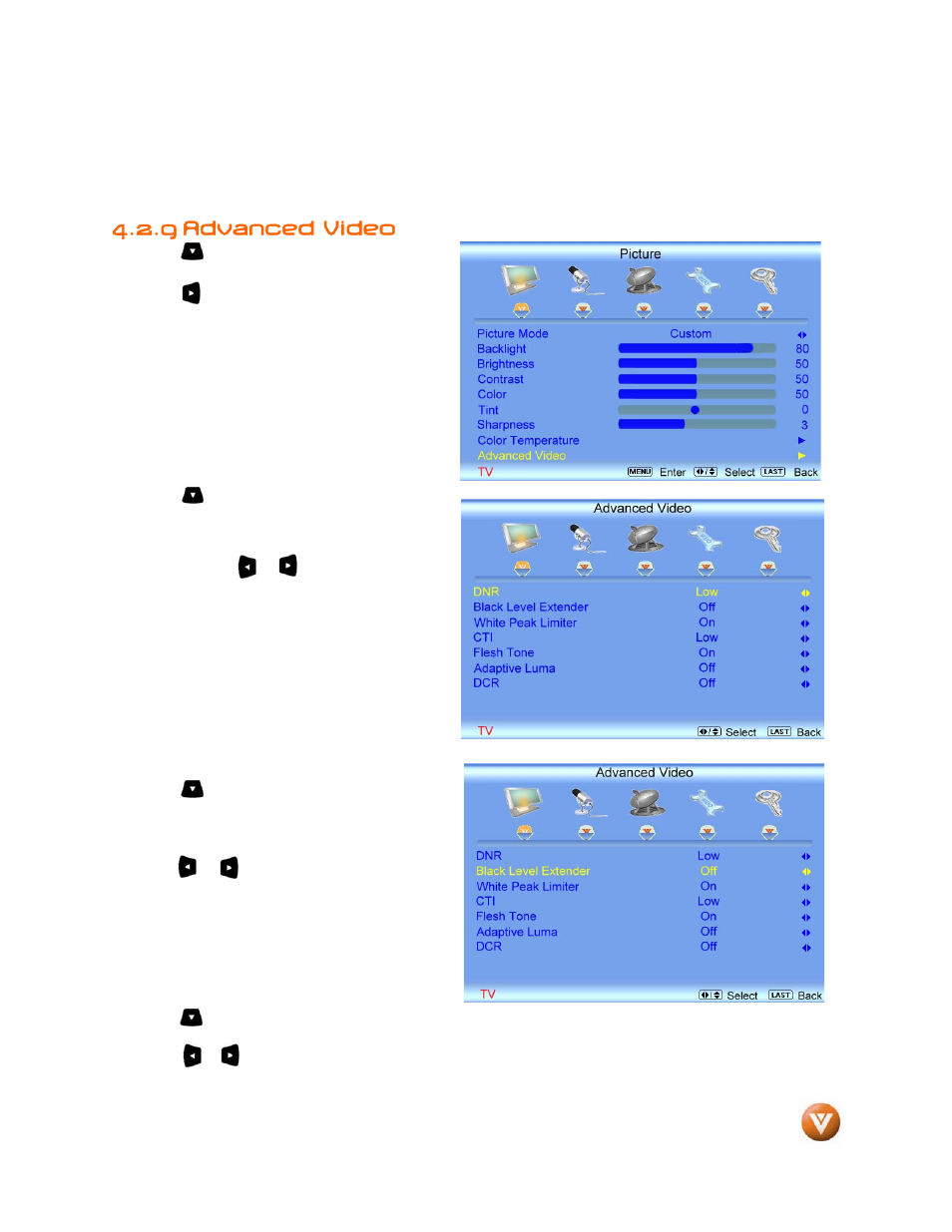 9 advanced video | Weider LCD VW46L User Manual | Page 40 / 75