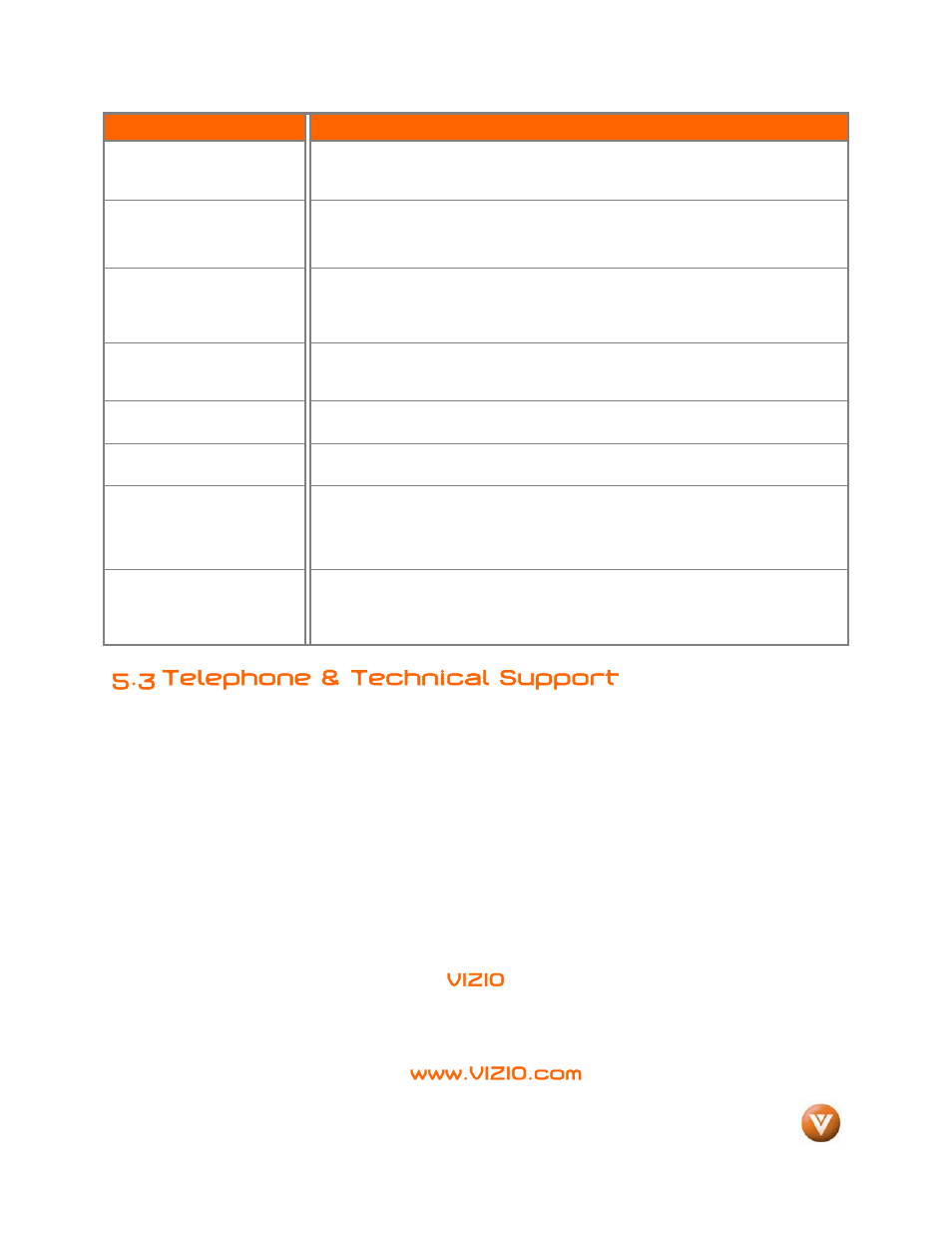 3 telephone & technical support | Weider LCD VW46L User Manual | Page 66 / 75