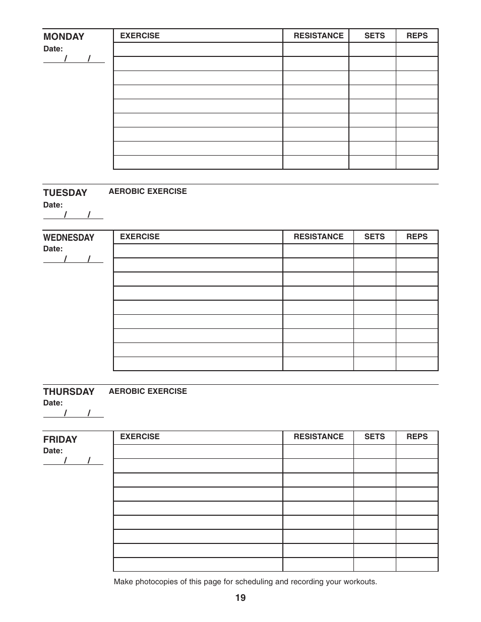 Weider 2000X WESY7773.1 User Manual | Page 19 / 24