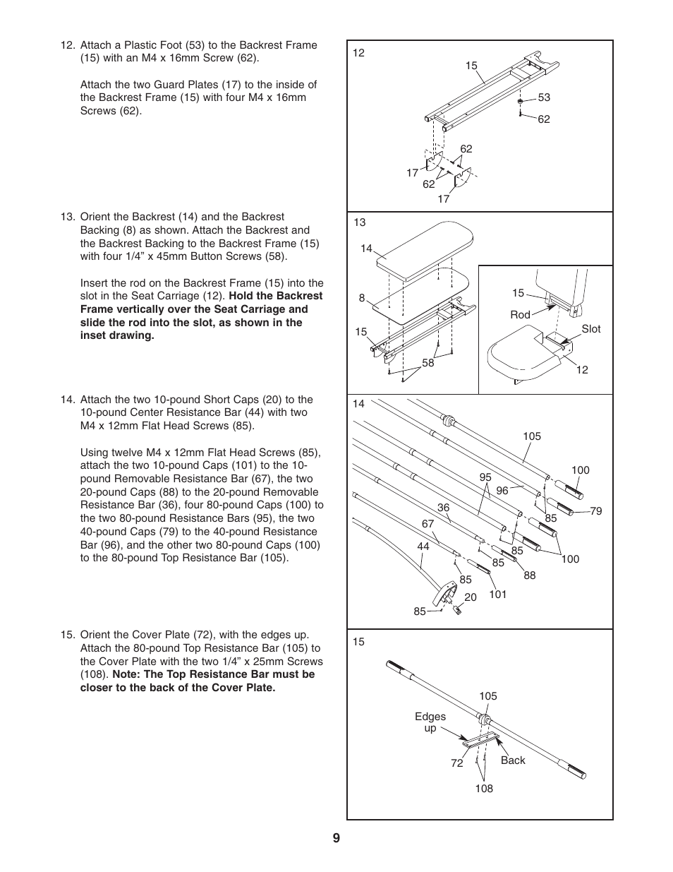 Weider 2000X WESY7773.1 User Manual | Page 9 / 24